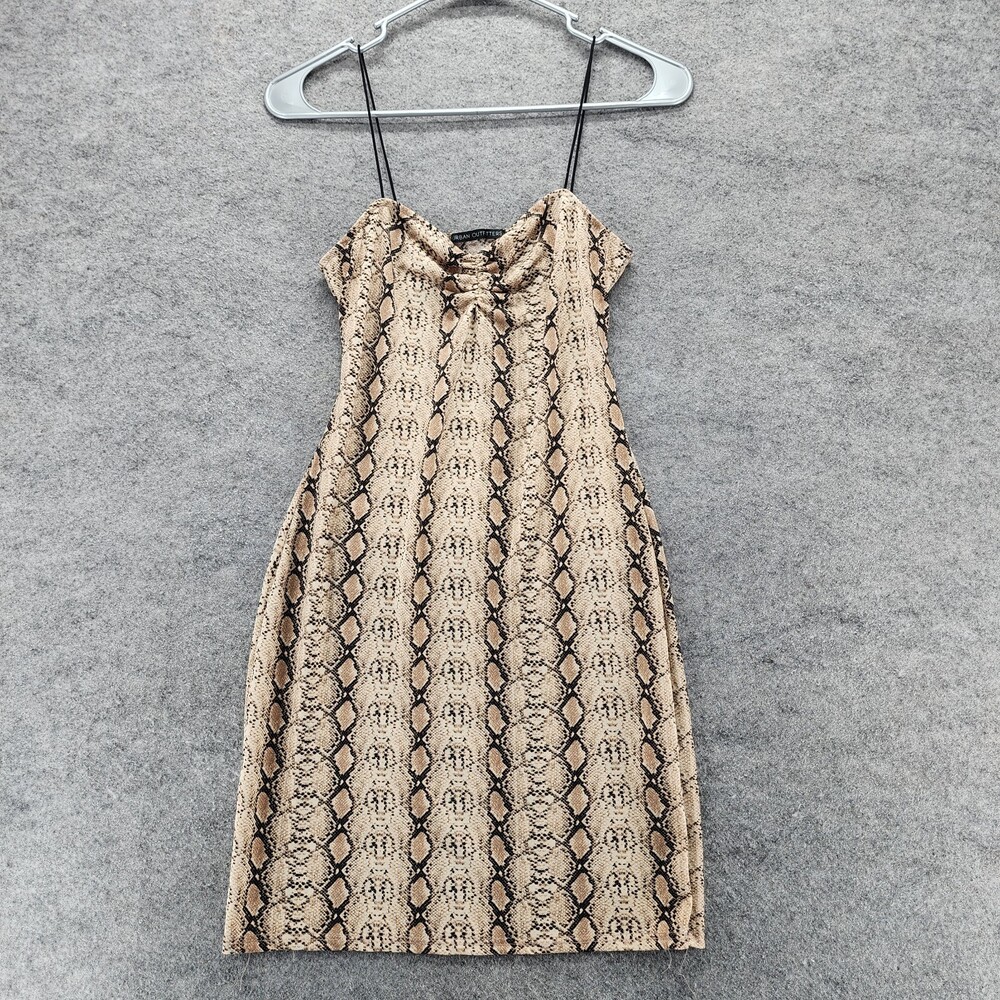 Urban Outfitters Dress Womens Small Sleeveless Brown Snakeskin